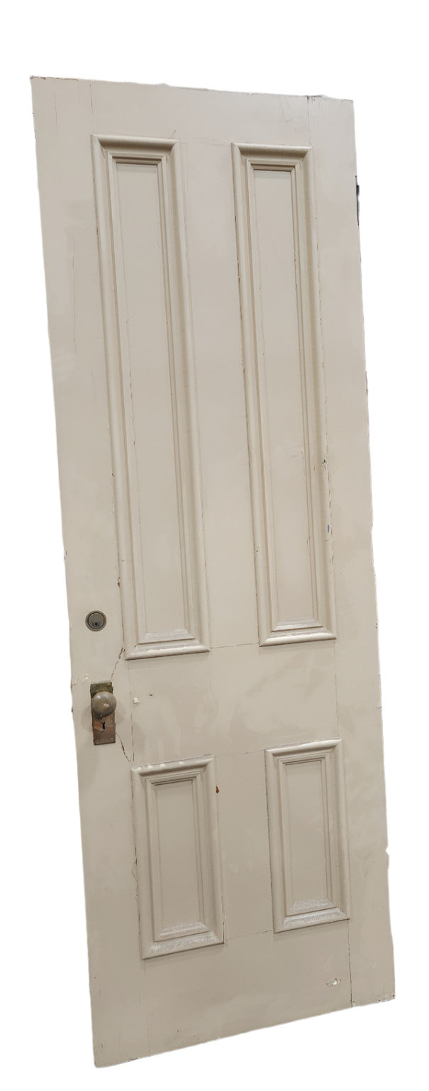 Antique Five-Panel Wood Door – 30" x 88 ½" – Left Hand