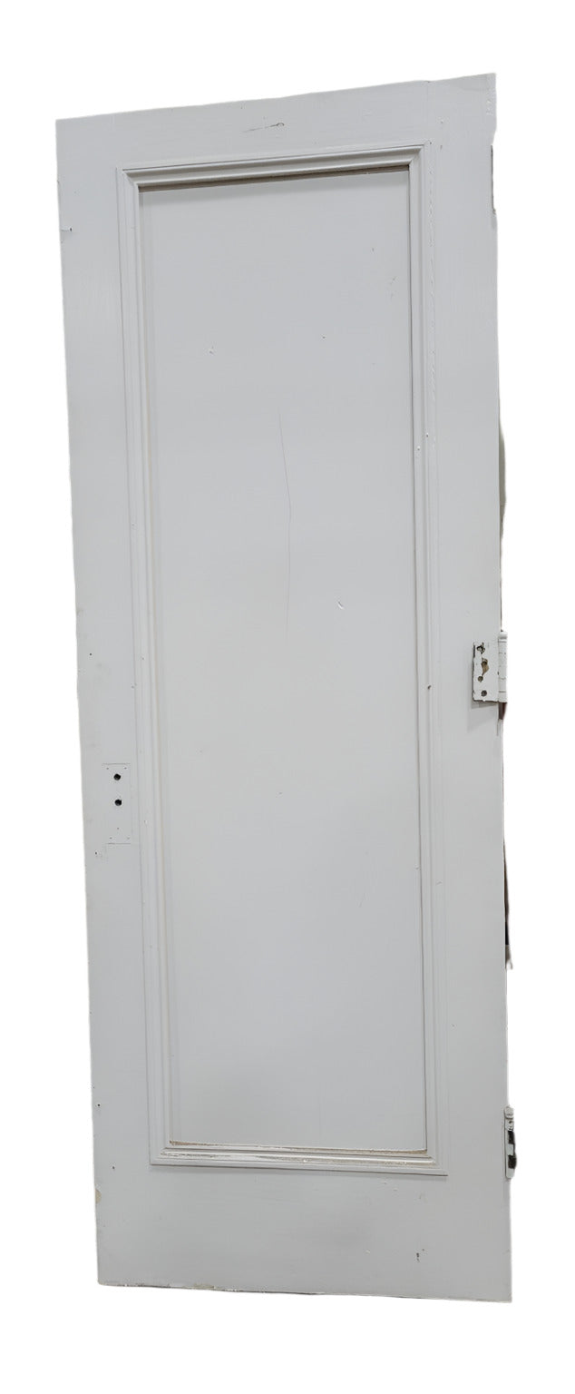 Vintage One-Panel Interior Door – 30" x 82 ⅝" – White Painted Finish