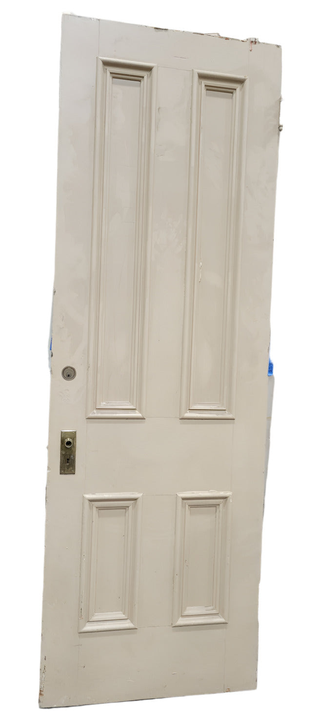 Soundproof Five-Panel Wood Door with Reinforced Back – 30" x 89" – Left Hand