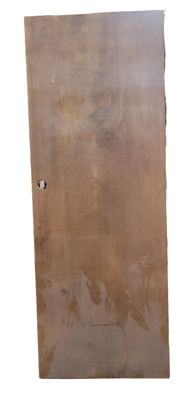 Mid-Century Solid Core Flush Wood Door – 30" x 80" – Left Hand