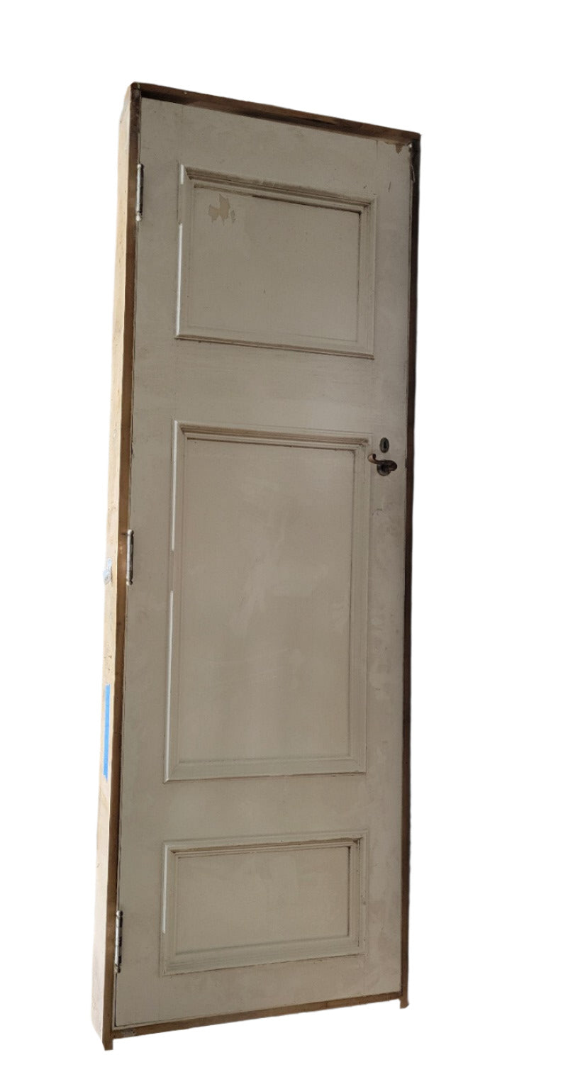 Antique 3-Panel Interior Wood Door – 30" x 89 ½" x 1 ¾"