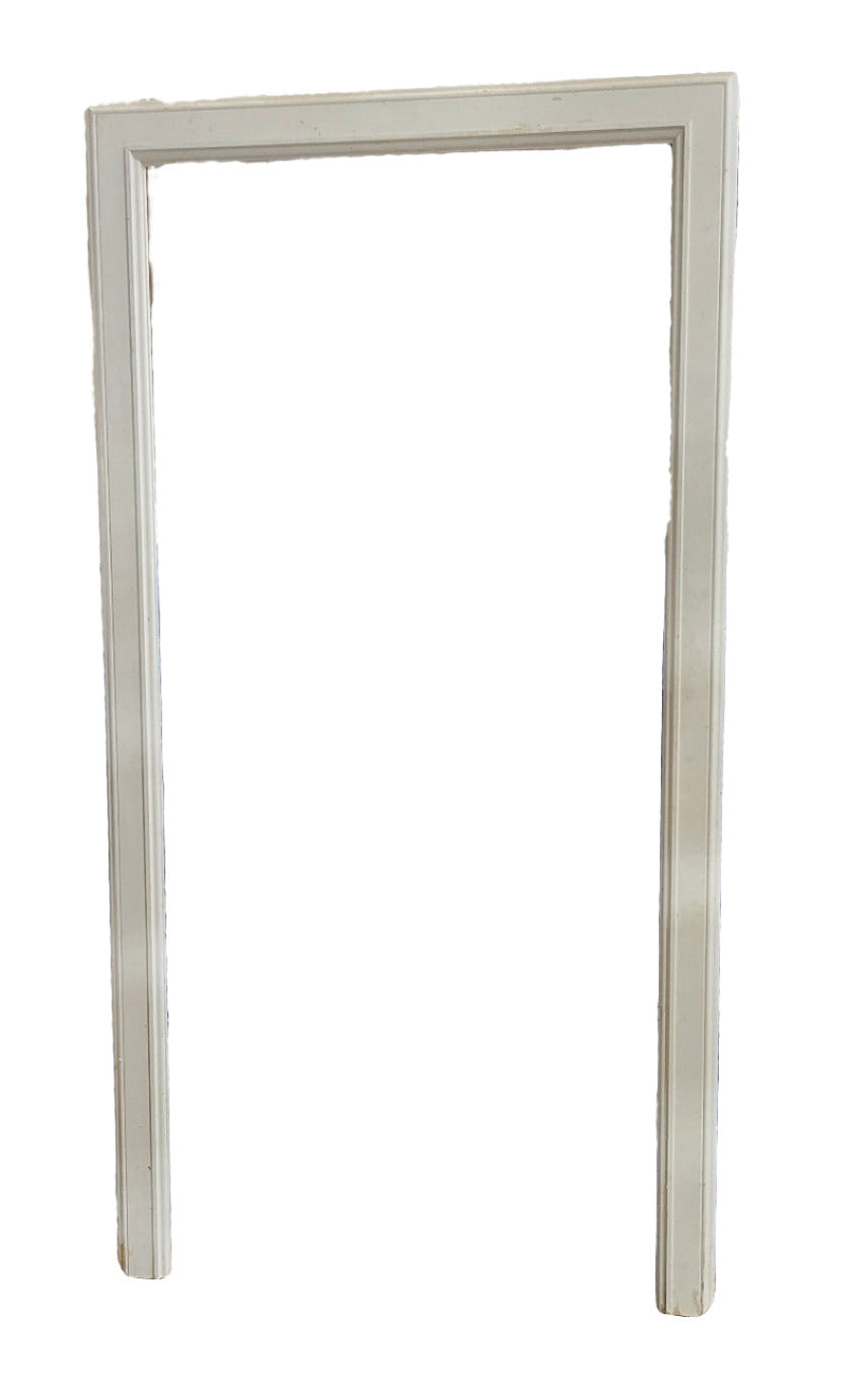 Cream Painted Rectangular Door Frame with Inner Edge Trim