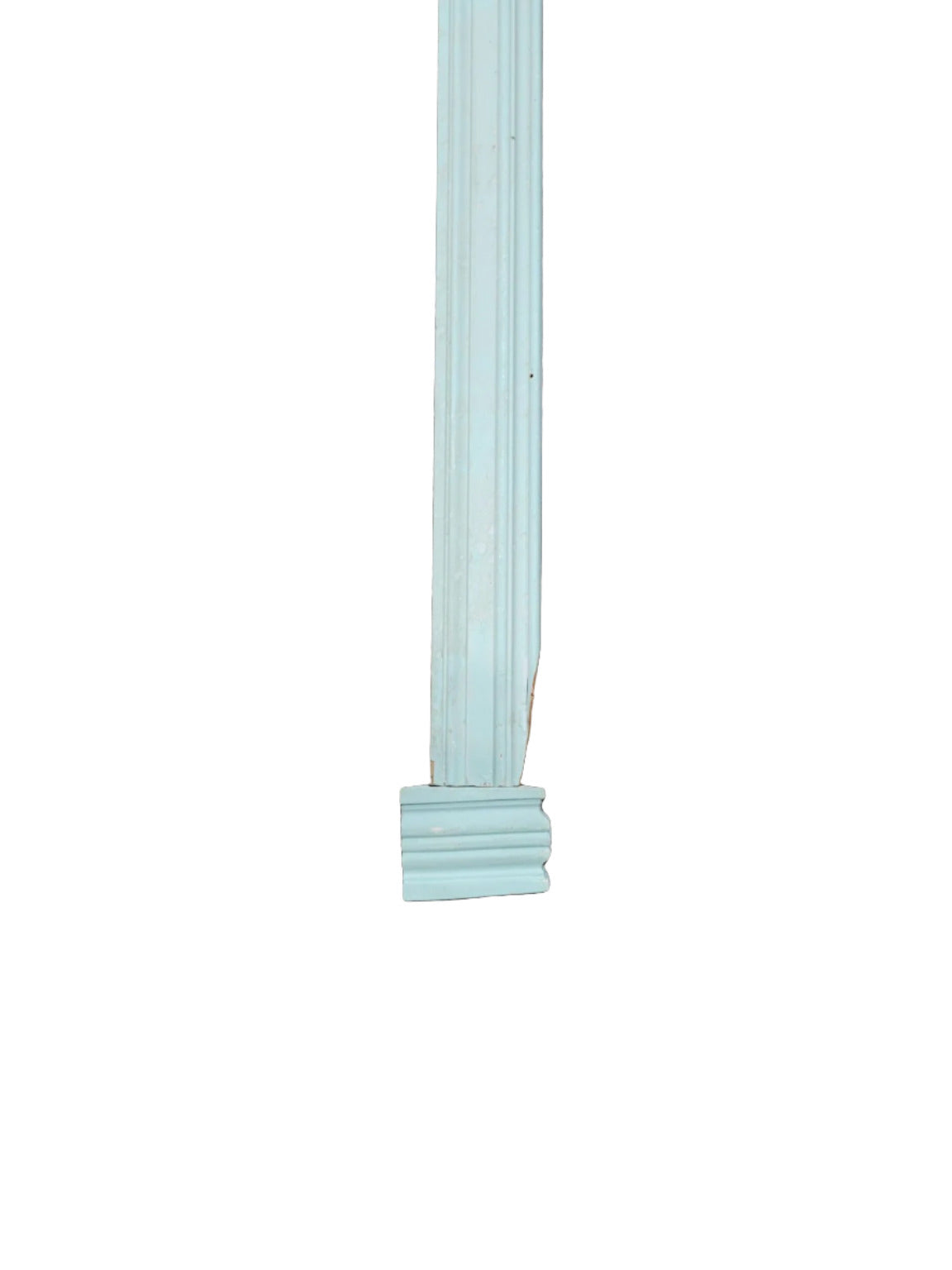 Vintage Light Green Door Frame Trim – Salvaged Architectural Moulding – 64" W x 74" H