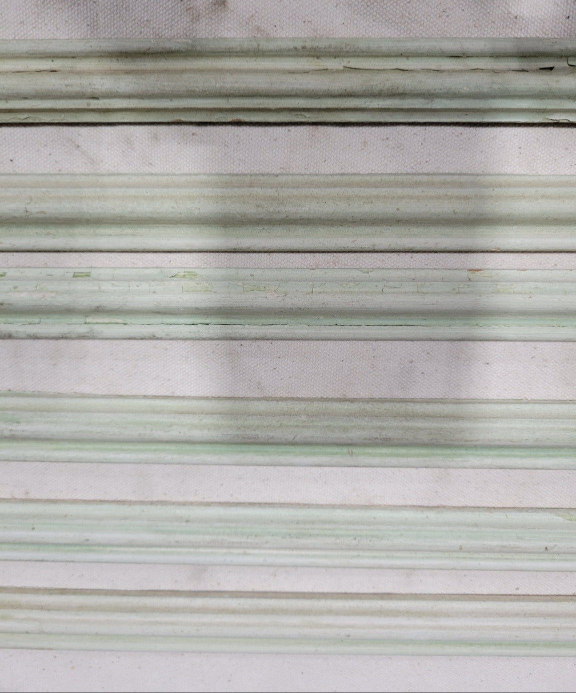 Batch of Salvaged Painted Wood Mouldings – Assorted Sizes