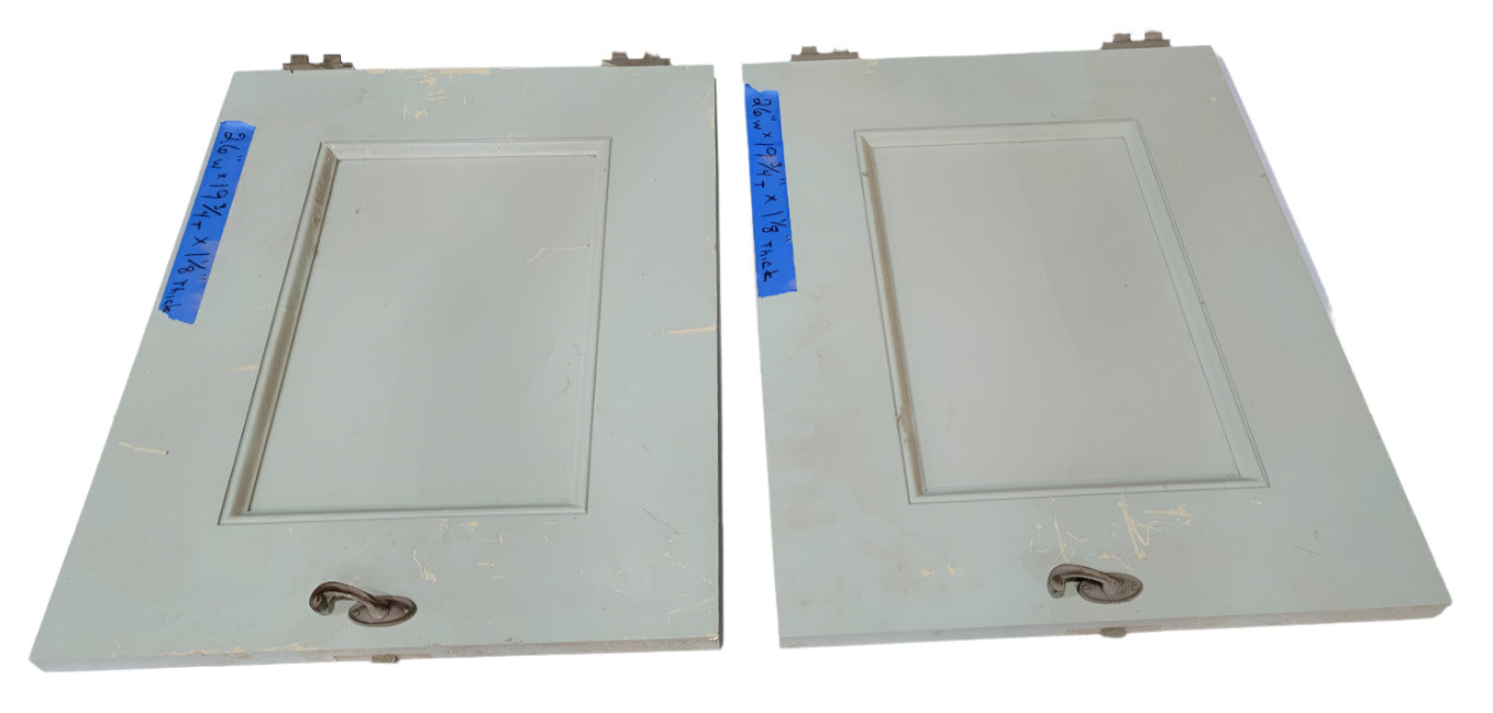Set of 4 Mint Green Cabinet Doors – Raised Panel Design from Historic Home