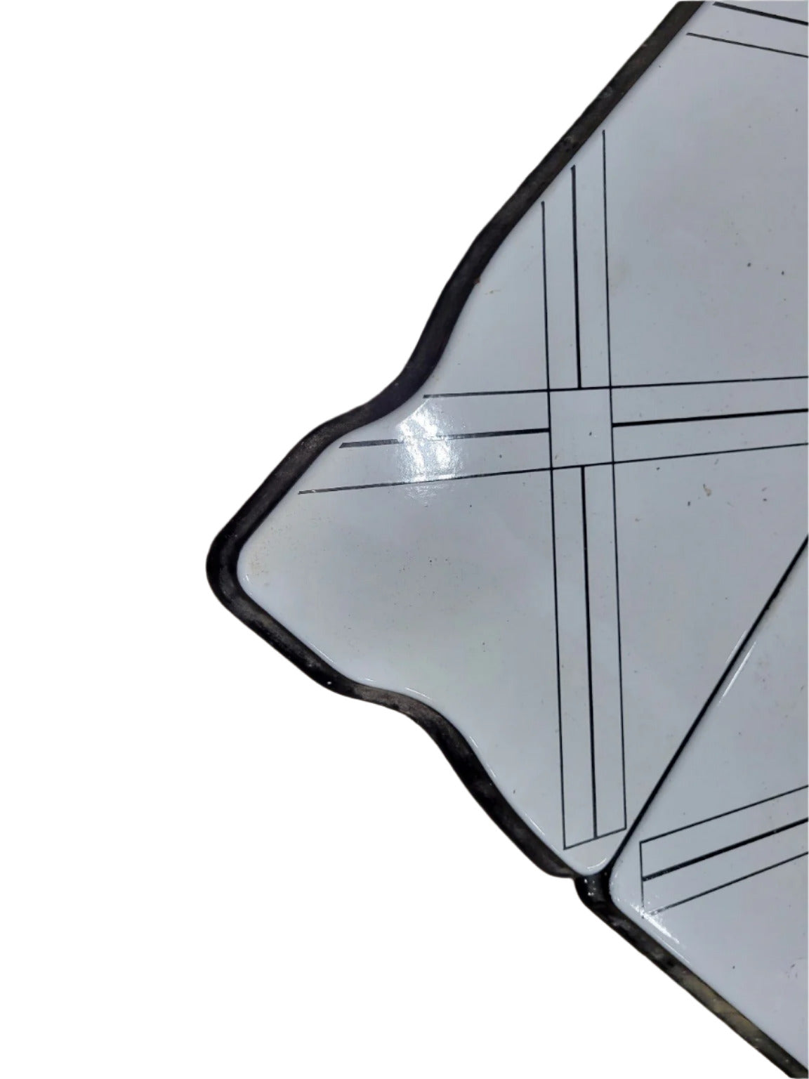 1930s Enamel-Top Drop Leaf Kitchen Table with Drawer (Missing Legs)