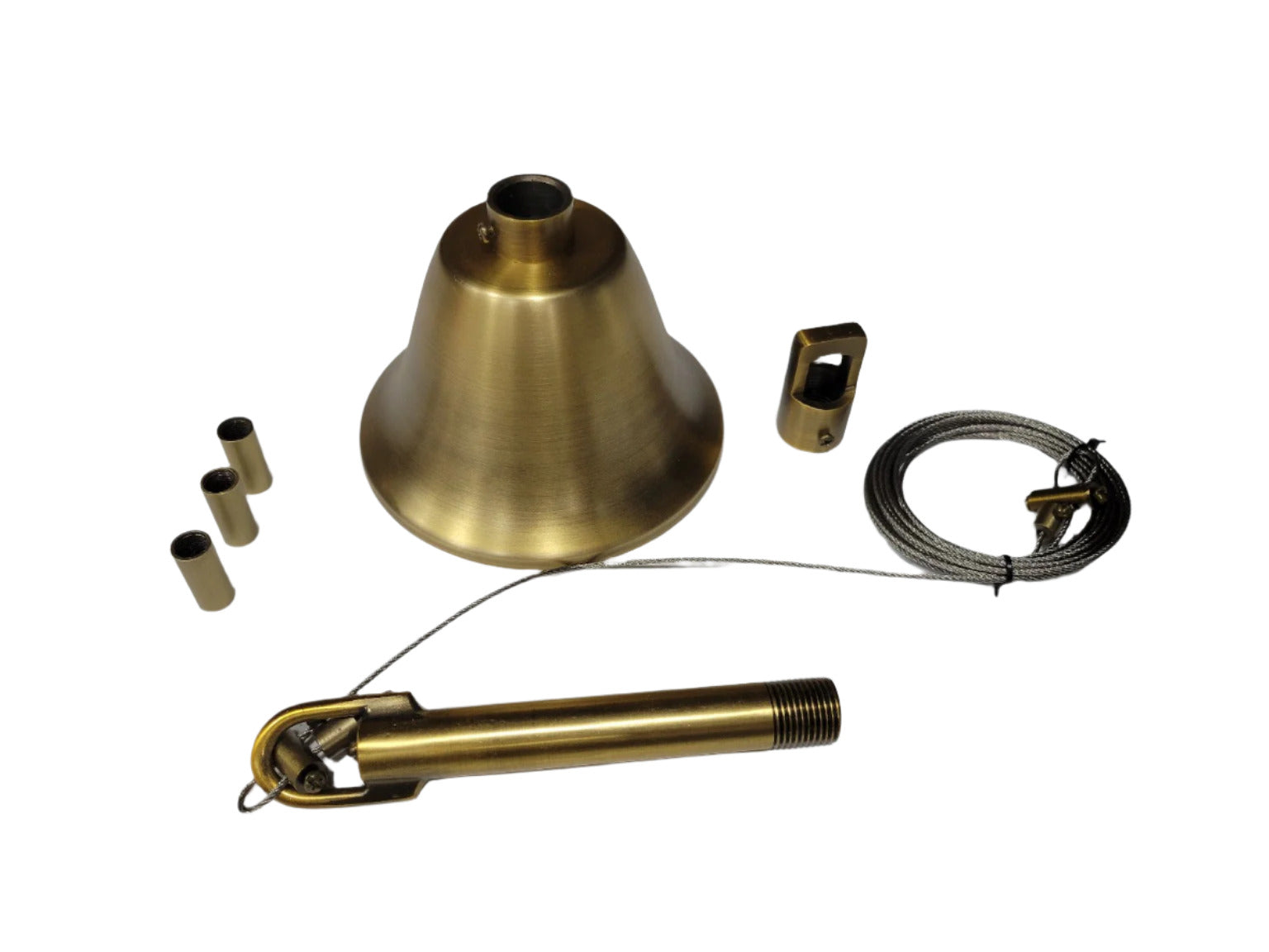 Complete Brass Light Mounting Kit – Chain, Rods, and Canopy Hardware
