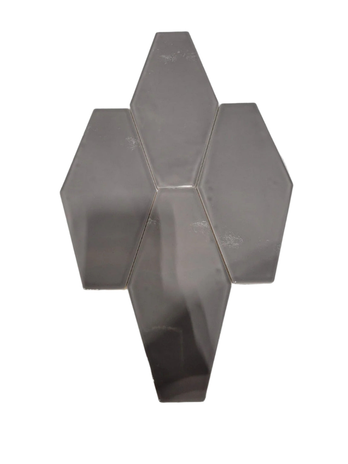 Set of 20 Hexagonal Ceramic Wall Tiles – Gloss Graphite Finish