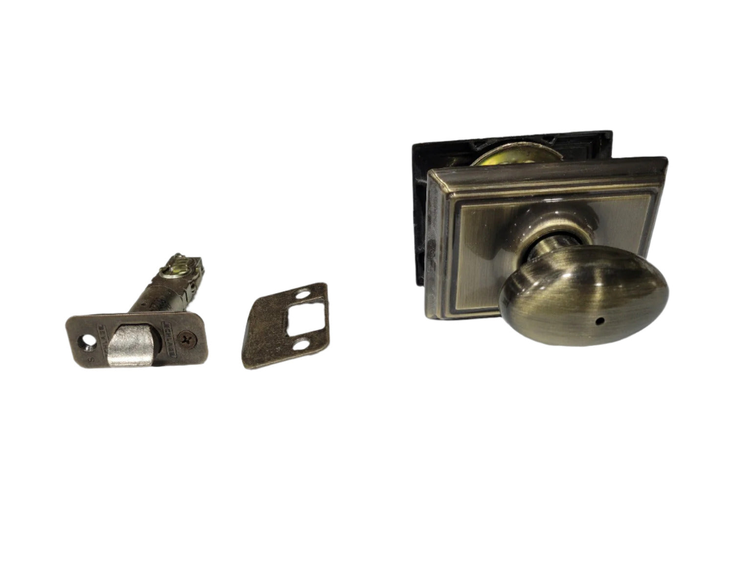 Emtek Privacy Door Knob – #8 Rosette, Turino Lever, US4 Finish (Right Handed)