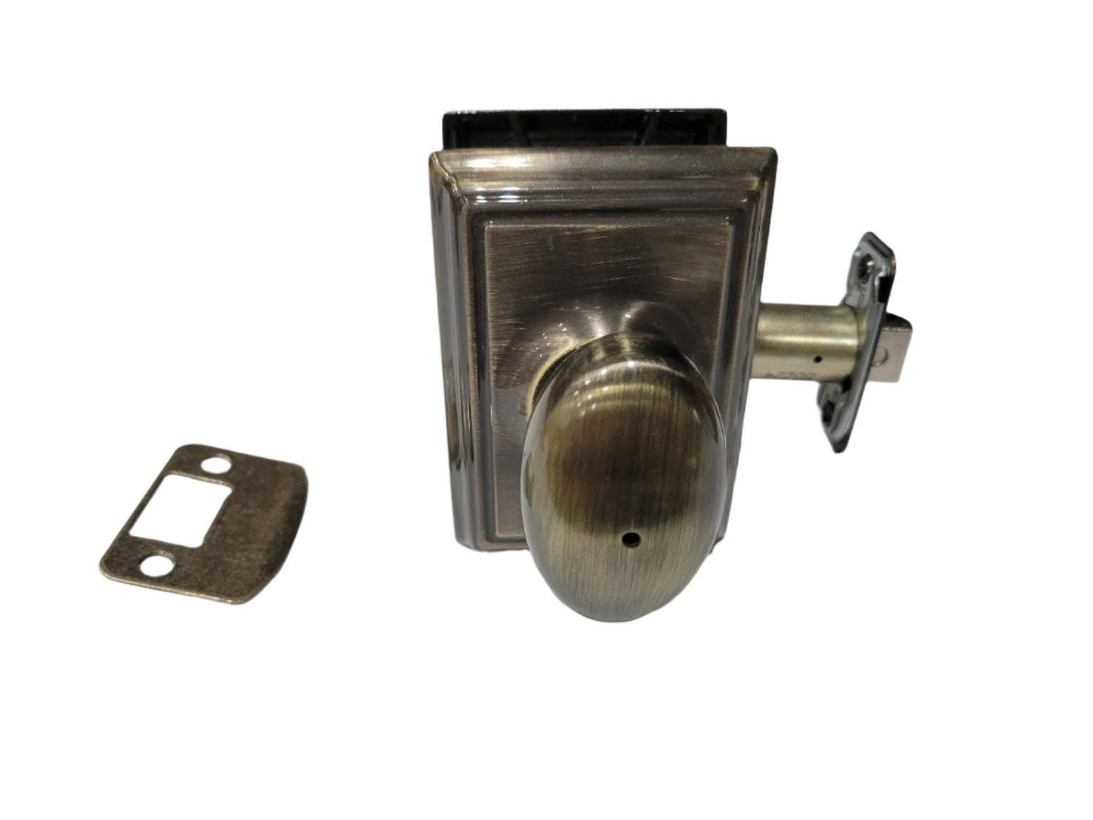 Emtek Passage Door Knob – #8 Rosette, Turino Lever, US4 Finish (Left Handed)