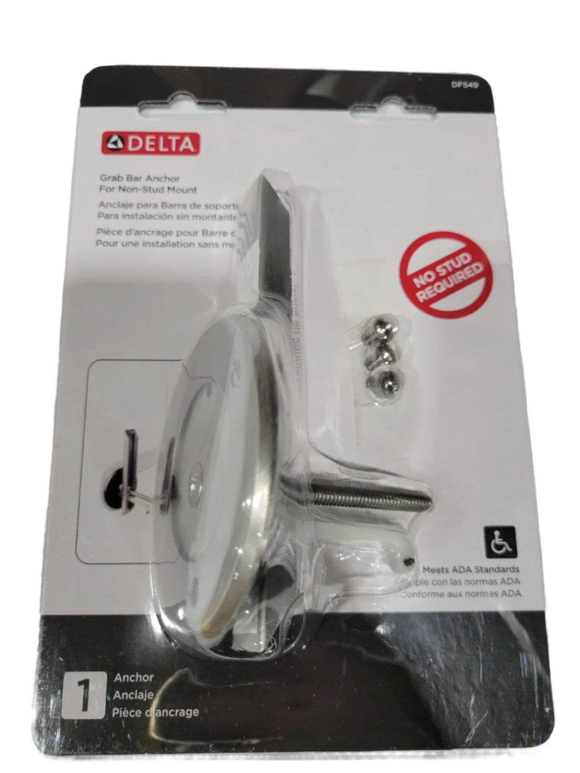 Delta Grab Bar Anchor – For Non-Stud Mount (DF549)