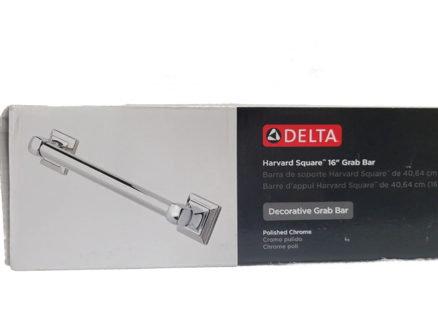 Delta 16" Harvard Square Grab Bar – Polished Chrome