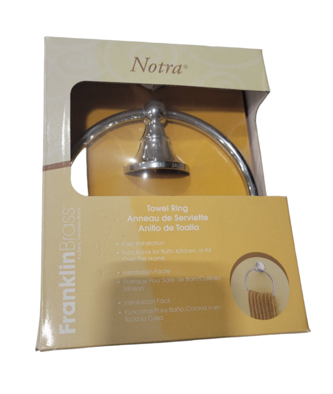 Franklin Brass Notra Towel Ring – Polished Chrome