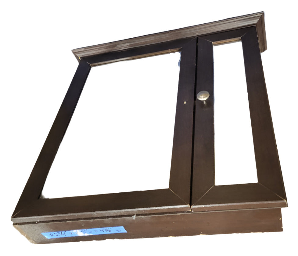 Contemporary Double-Door Wall Cabinet Frame – Espresso Finish (Missing 1 Knob)