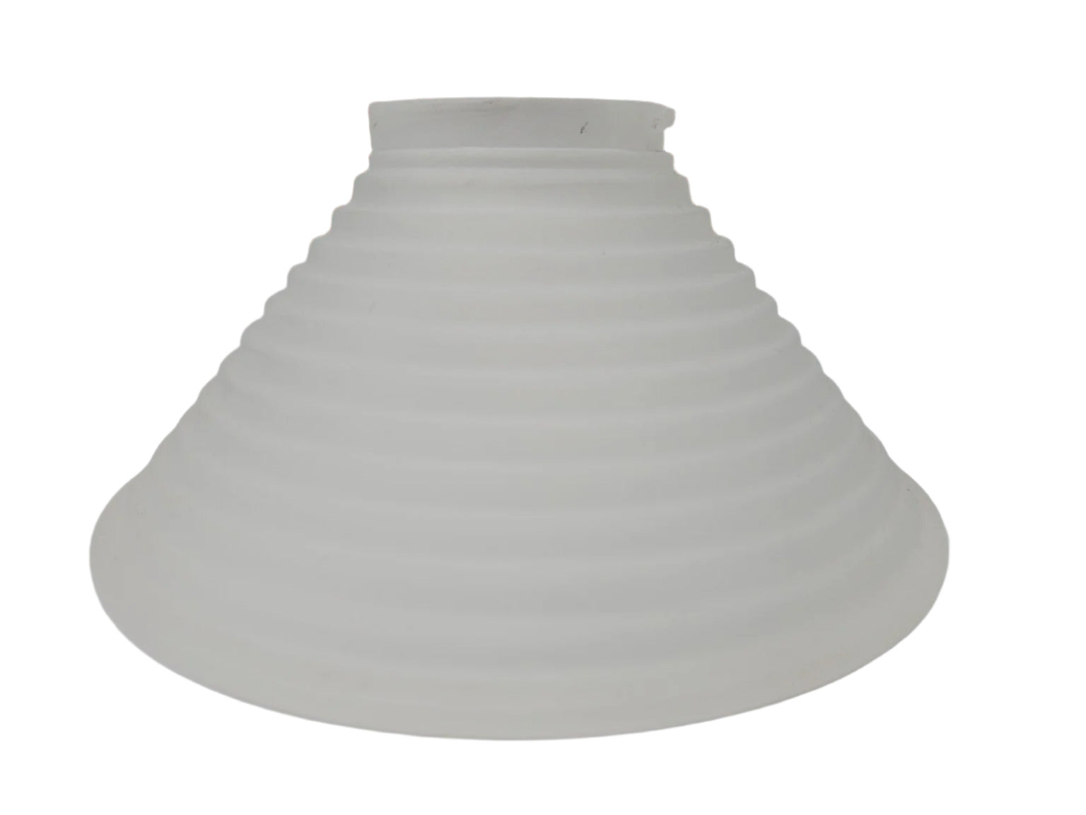 Frosted Ribbed Glass Light Shade – 5 ⅞" Diameter x 2 ⅞" Tall