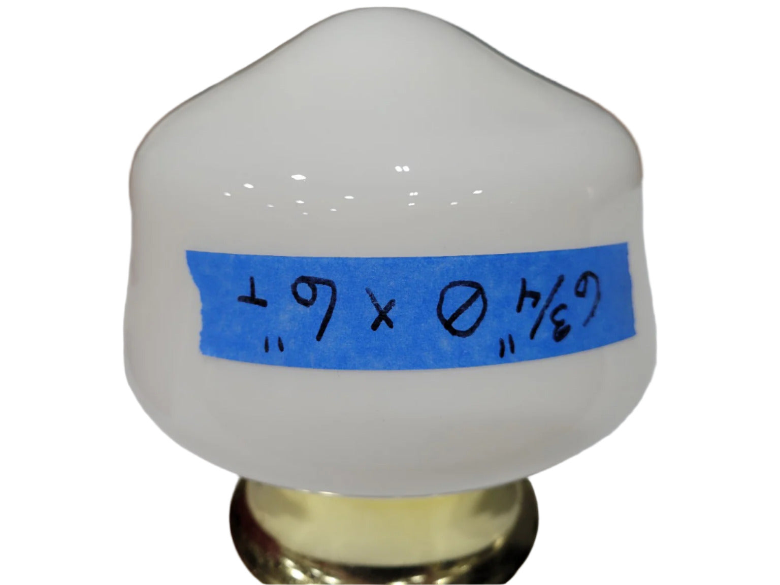 Mid-Century White Milk Glass Mushroom Dome Fixture – 6 ¾" Diameter x 6" Tall