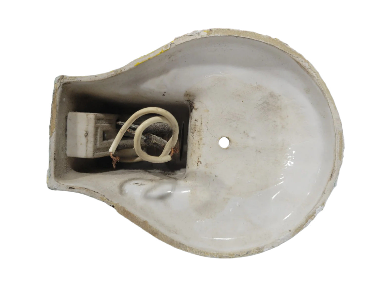 Vintage Porcelain Wall Sconce Base – Pull Chain Fixture with Outlet