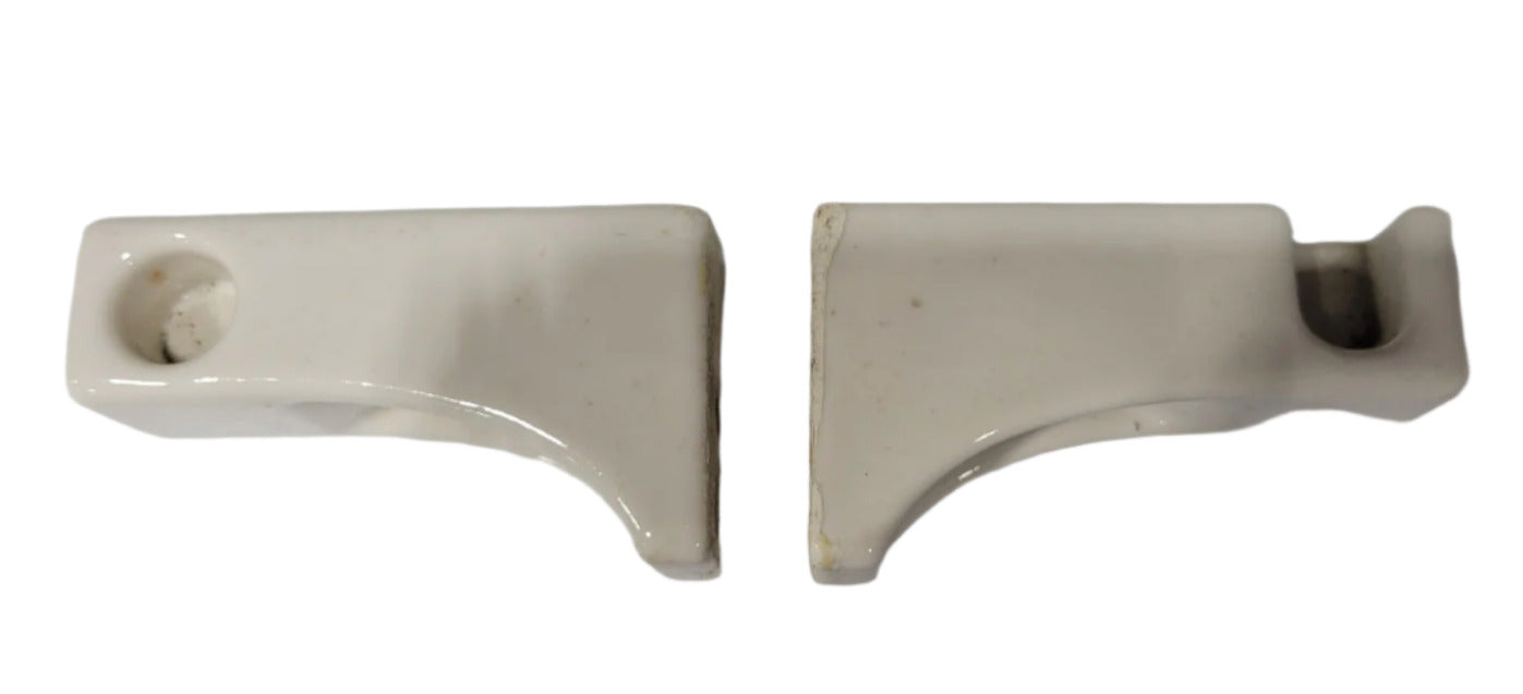Vintage Porcelain Toilet Paper Holder Arms – Wall Mount Set (Spindle Missing)