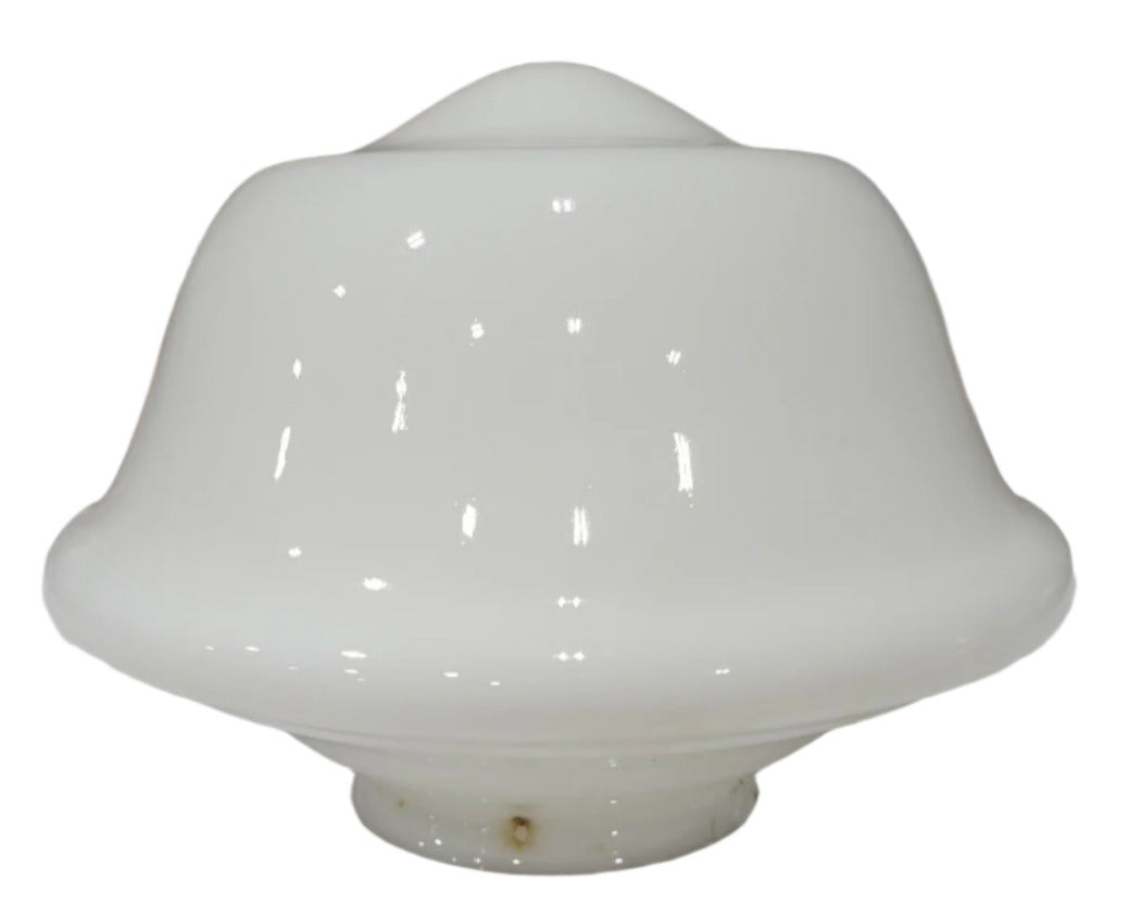 Vintage White Milk Glass Bell-Shaped Light Shade – 8 ½" Diameter