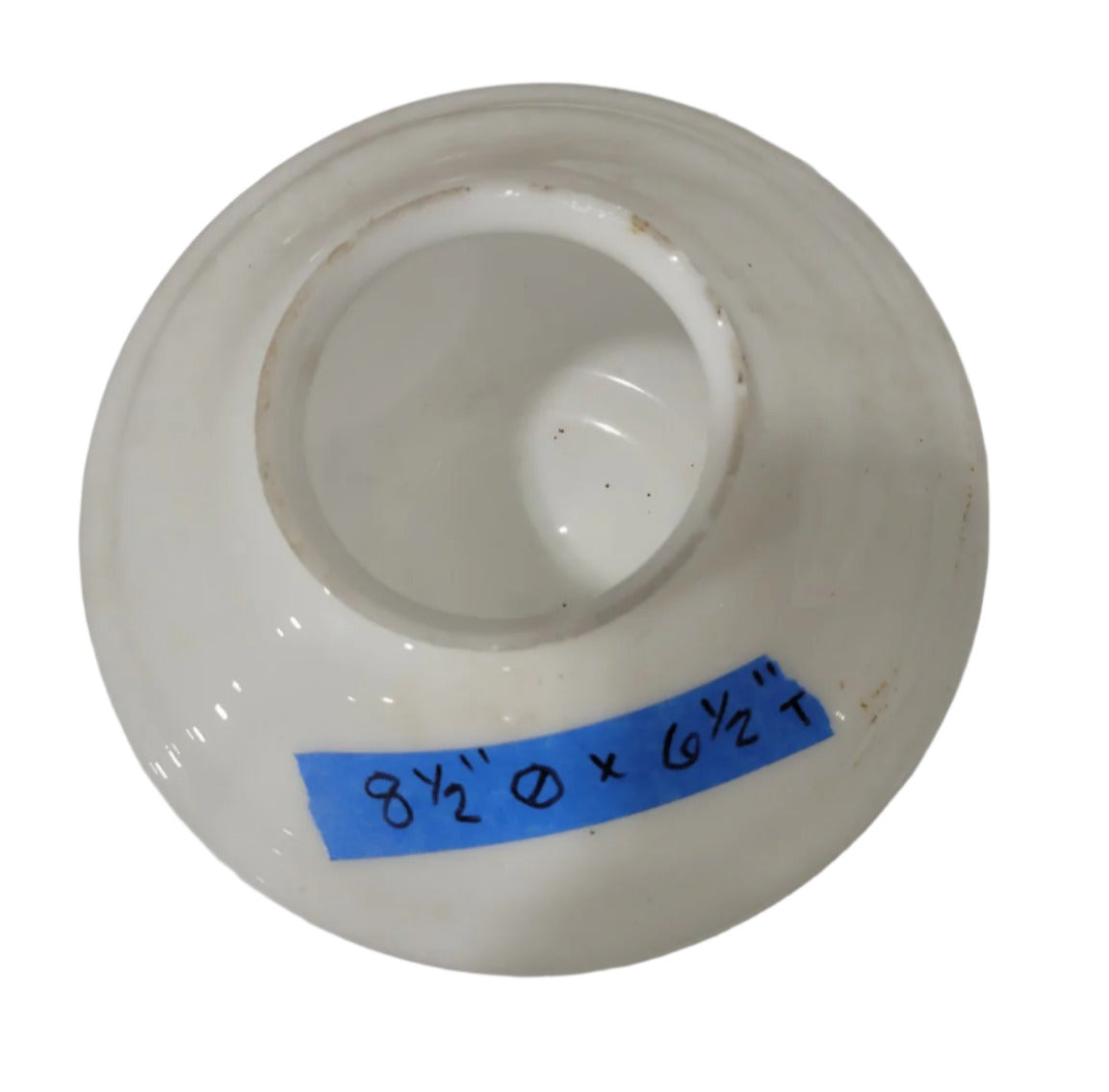 Vintage White Milk Glass Bell-Shaped Light Shade – 8 ½" Diameter