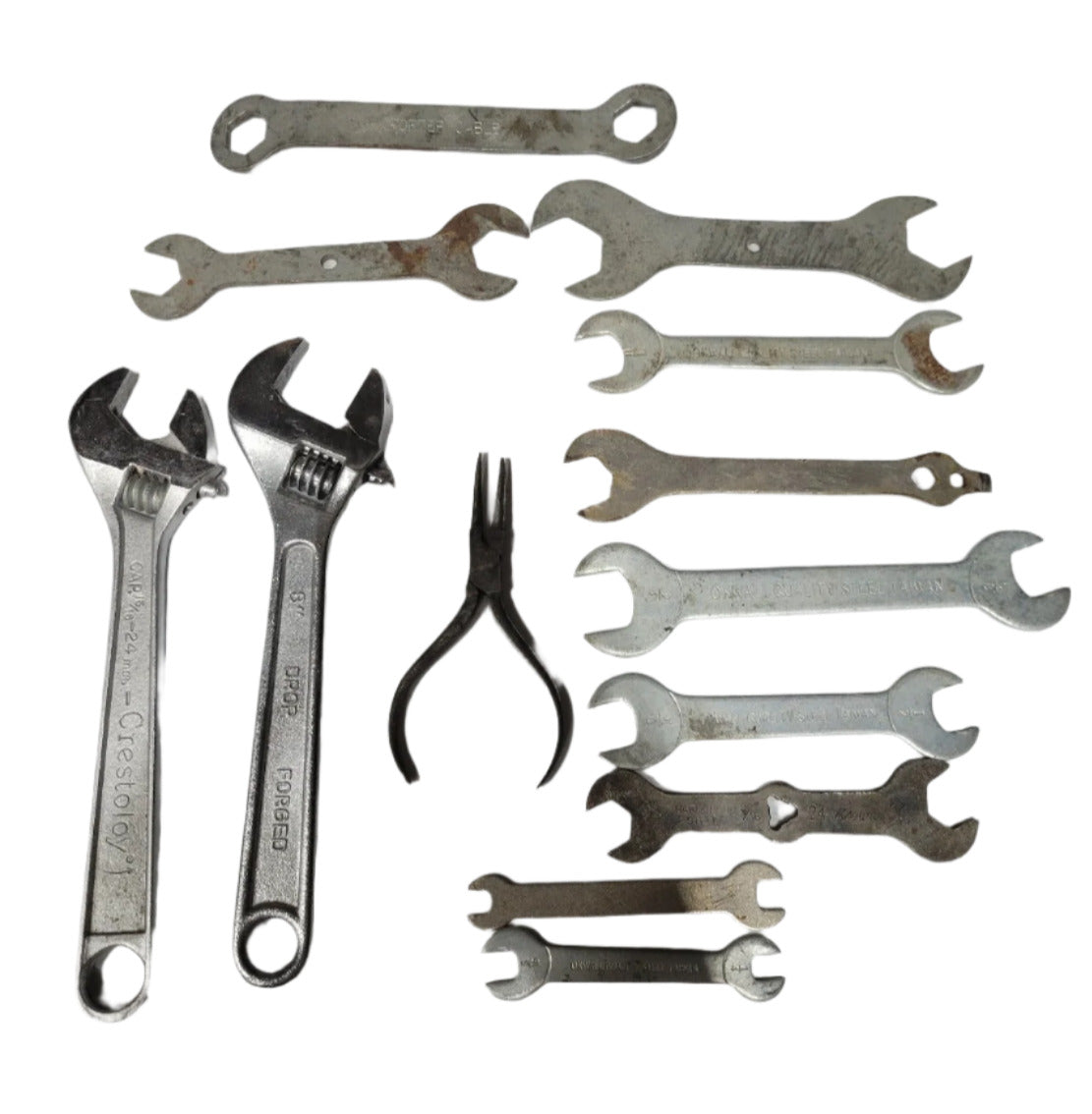 Mixed Set of 15 Vintage Wrenches and Pliers – Assorted Sizes
