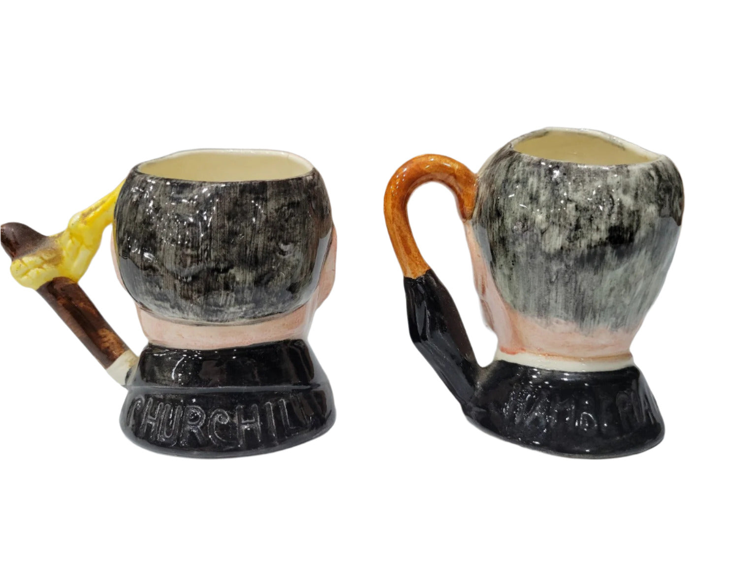 Lancaster & Sandland Character Mugs – Churchill & Chamberlain – 3" Tall