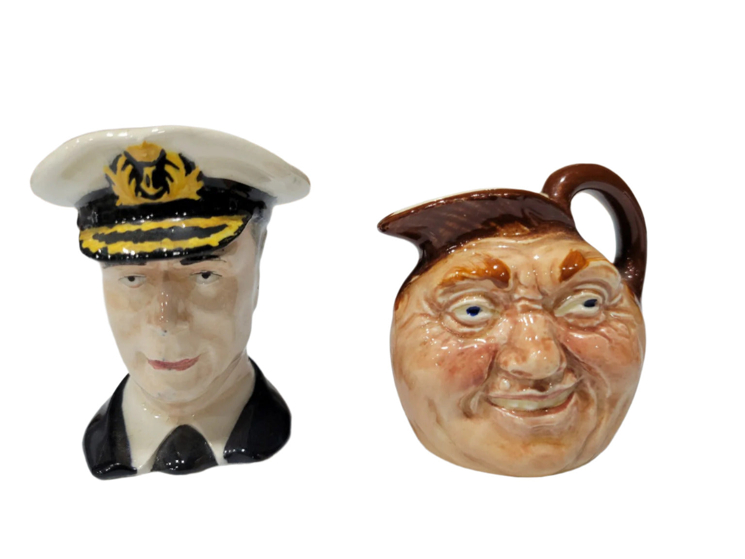 Mini Character Jugs – King George VI & John Barleycorn – 2 ½" Tall