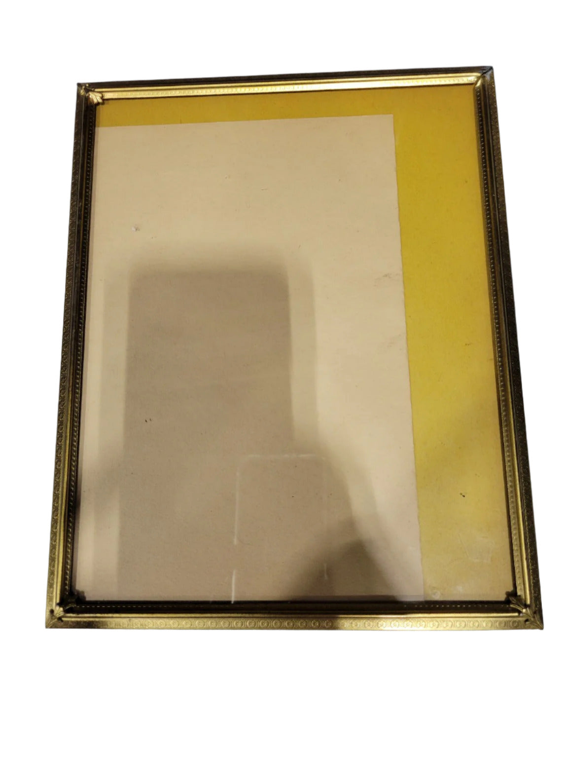 Vintage Brass-Tone Ornate Metal Picture Frame – 8" x 10" Velvet Backing
