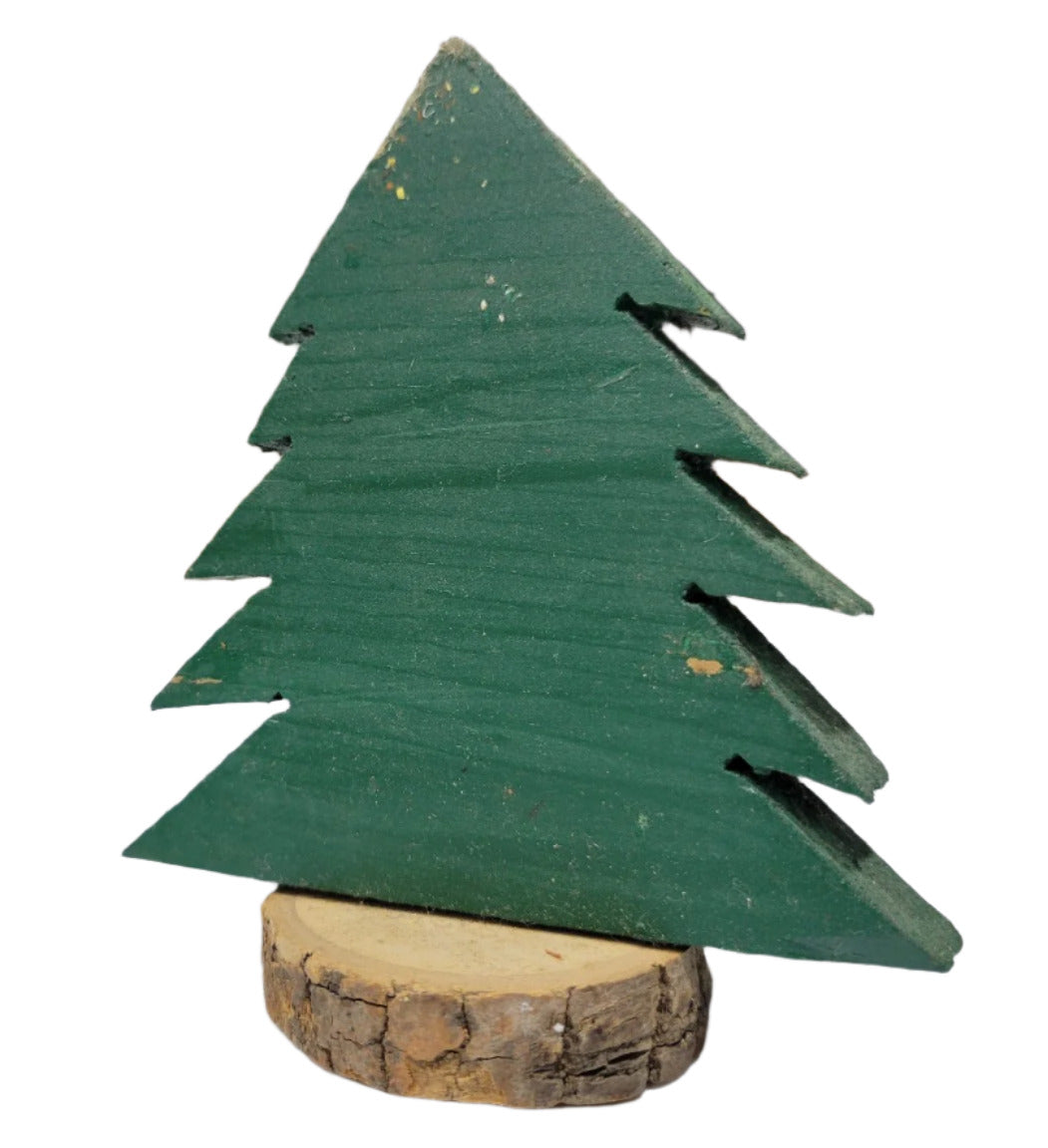 Handmade Wooden Pine Tree Decor – 4½" Tall