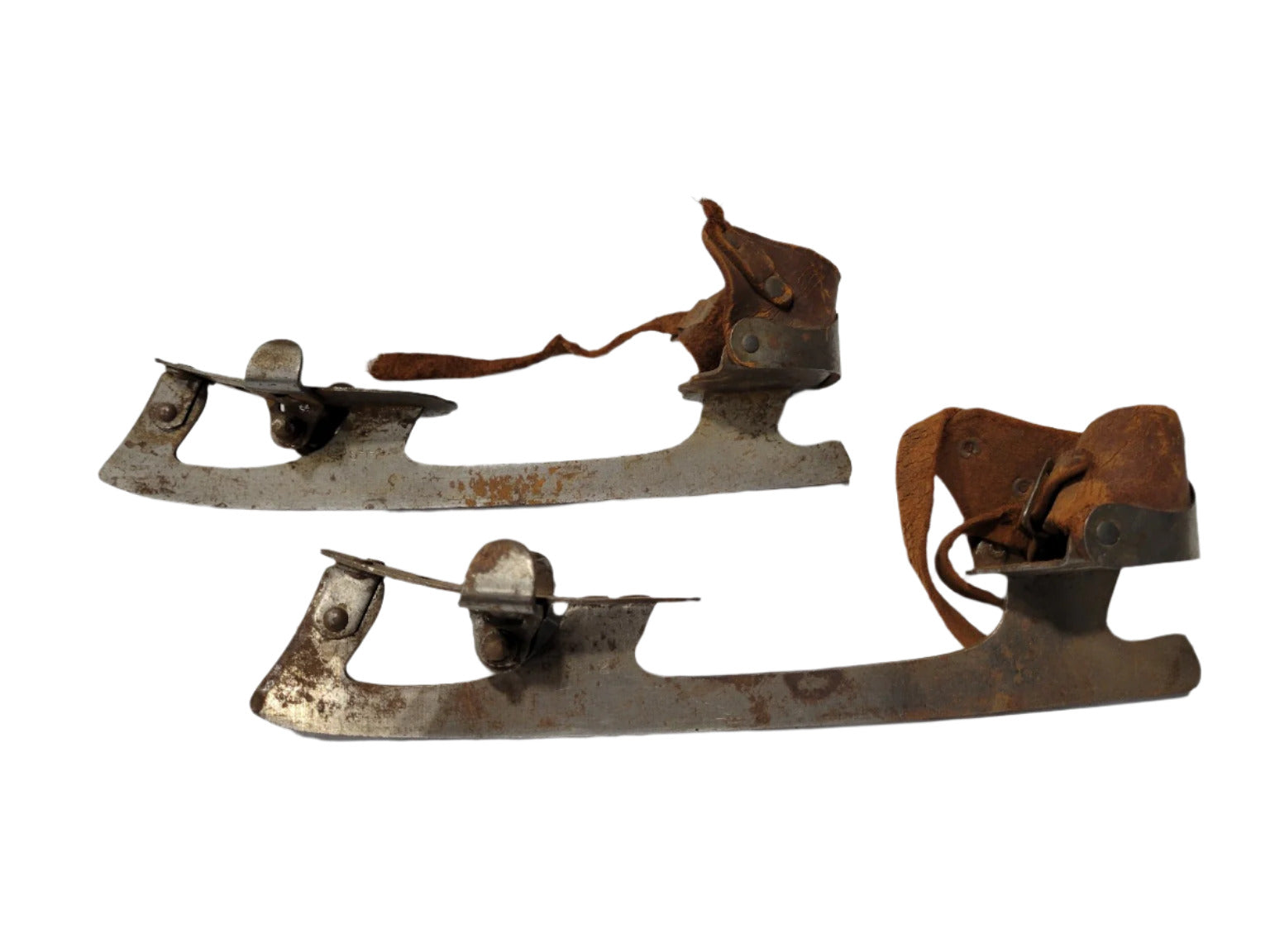 Antique Winslow Strap-On Ice Skates – 10 ½" Blades