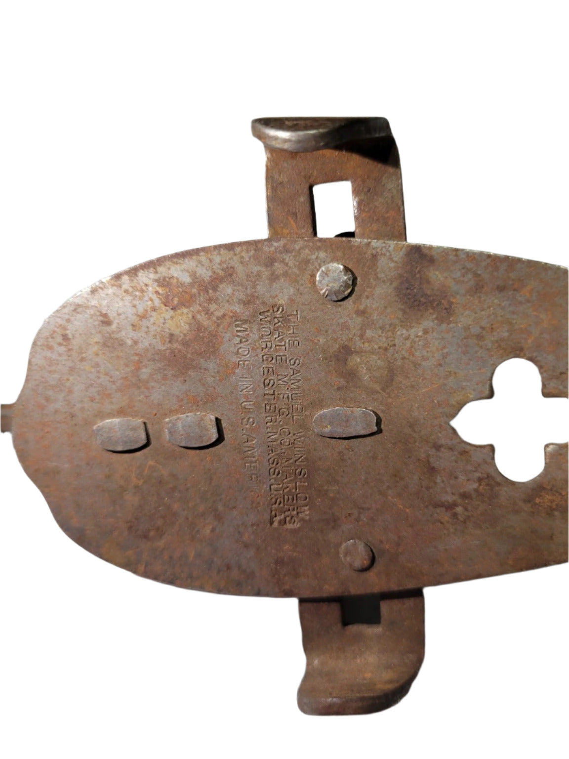 Antique Winslow Strap-On Ice Skates – 10 ½" Blades