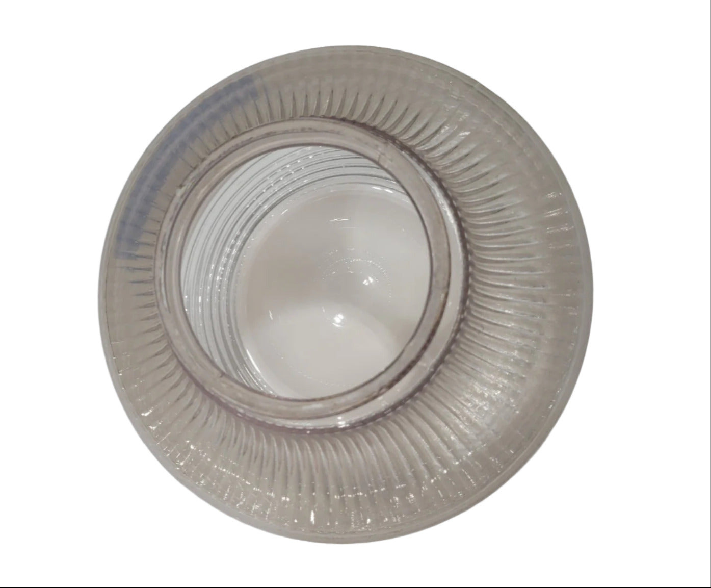Art Deco Ribbed Glass Ceiling Light Shade – 11" x 8"