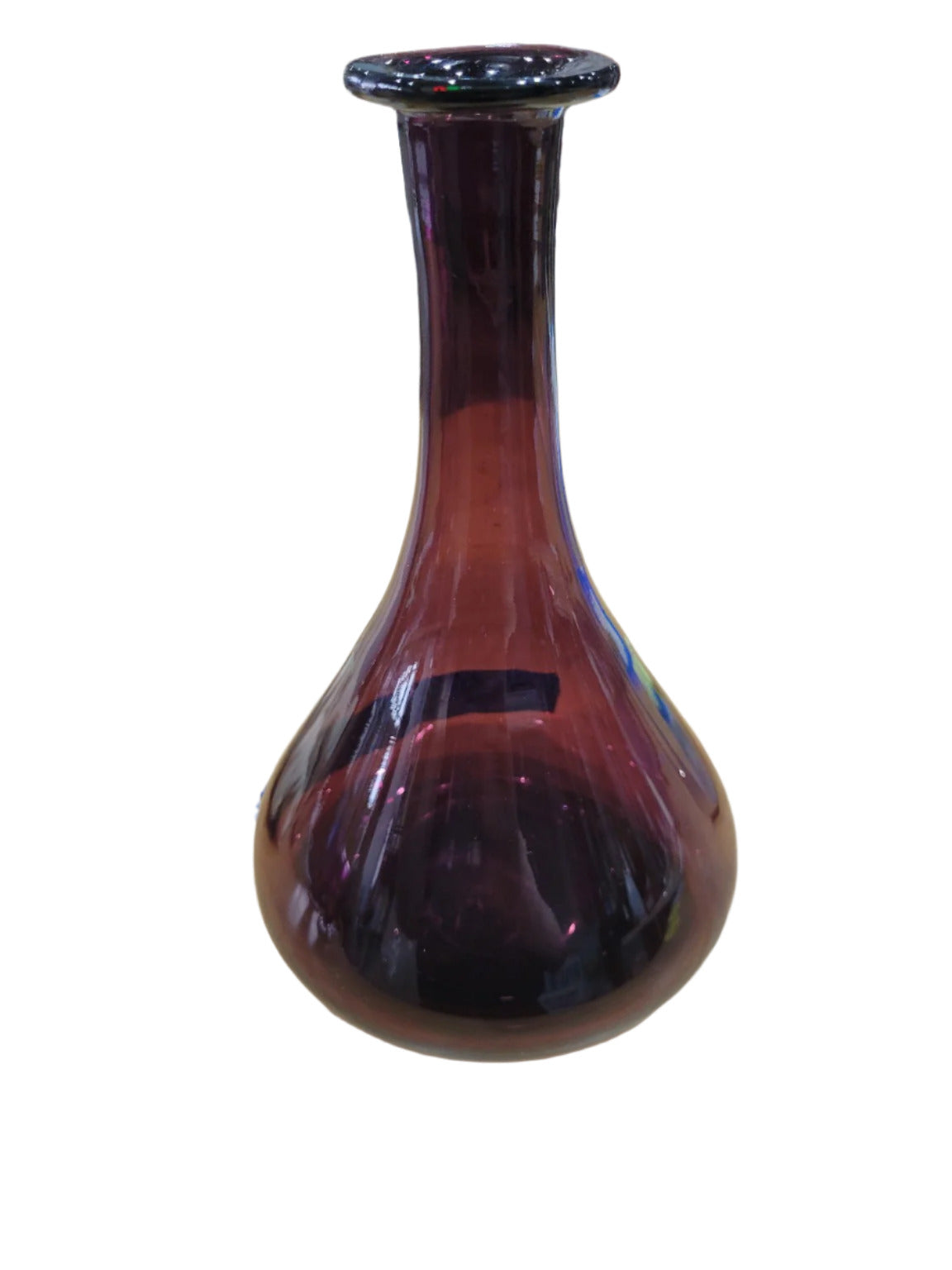 Vintage Amethyst Glass Decanter with Matching Cordial Glasses – 3-Piece Set