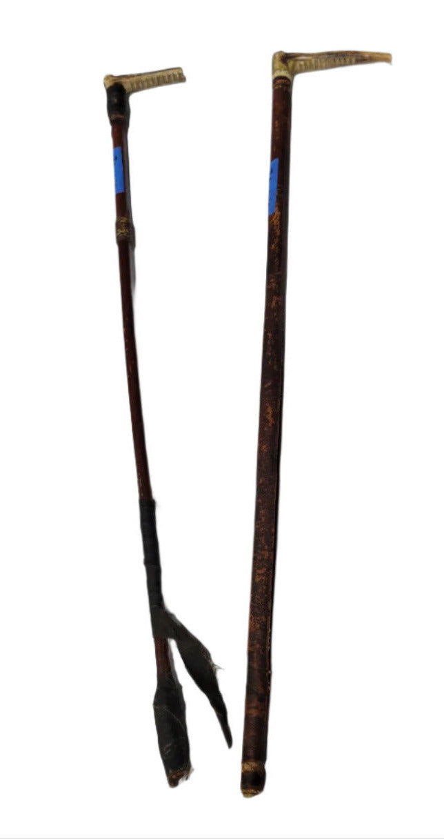 Pair of Antique Riding Crops with Stag Horn Handles – 28 ½"