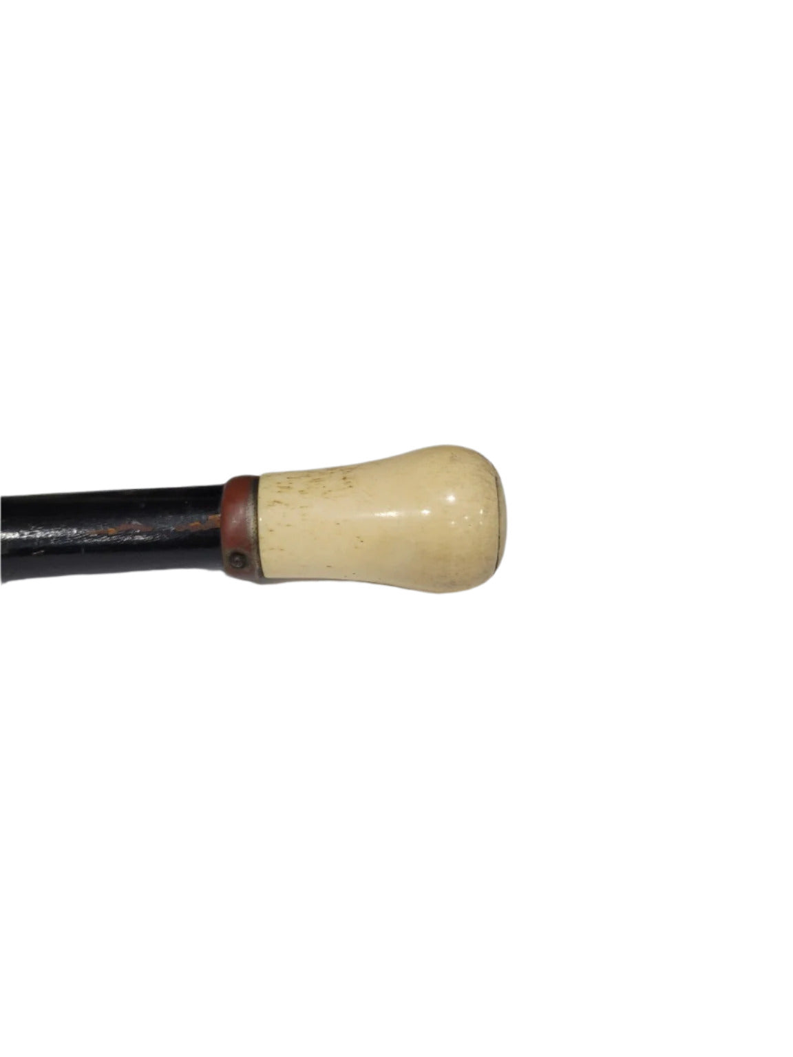 Black Formal Walking Cane with Bone Handle – 35 ¾" L