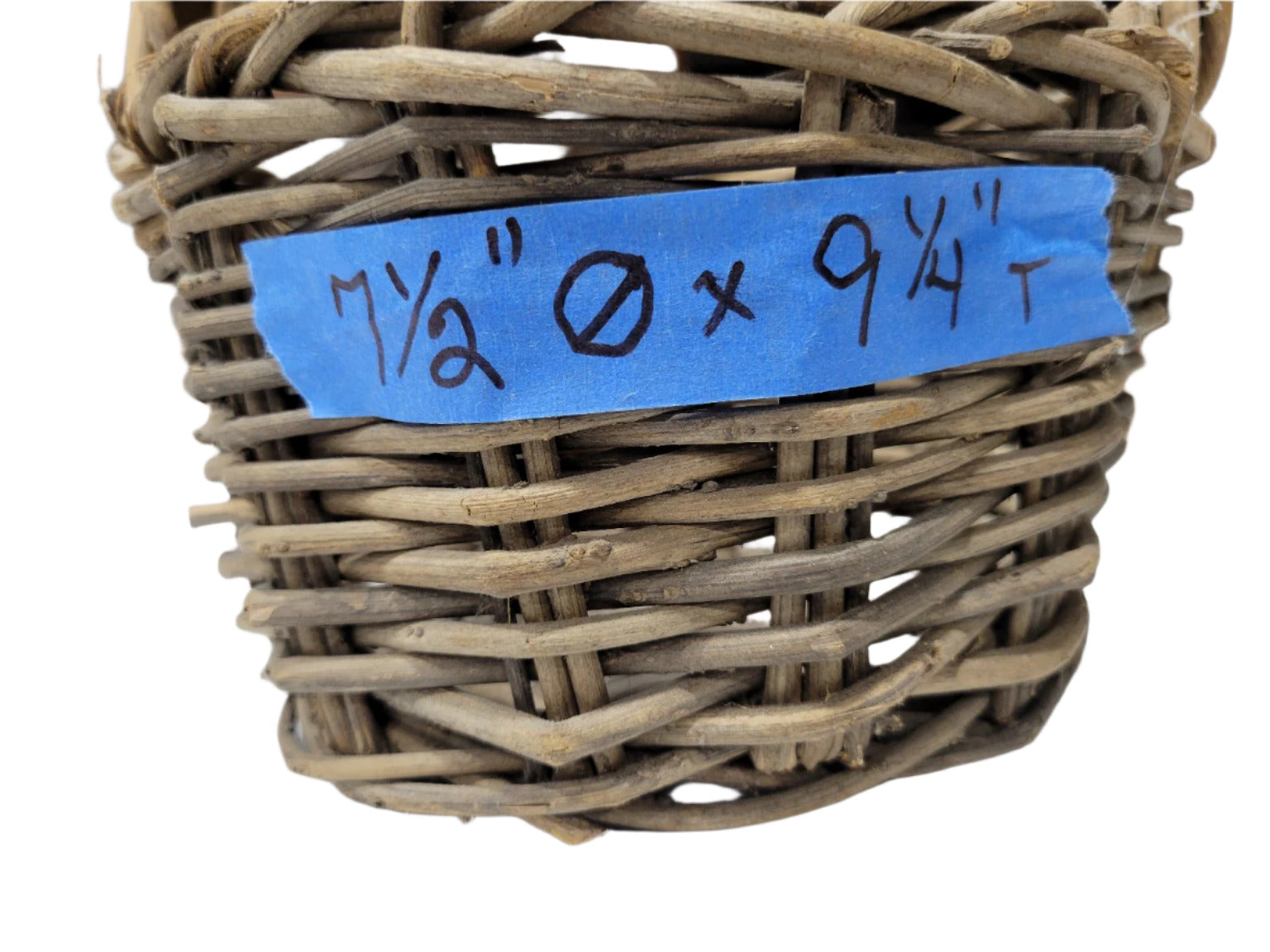 Rustic Handwoven Willow Basket with Handle