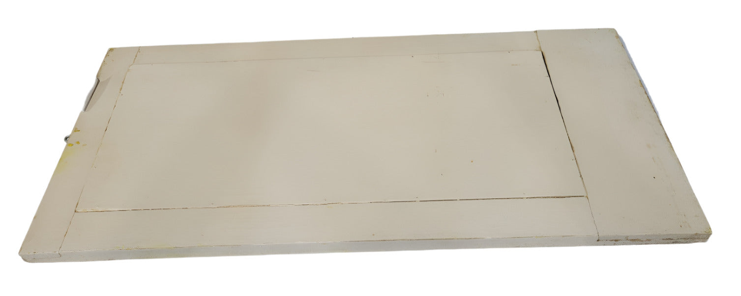 Vintage Painted Mirror Cabinet Door – 28" x 12"