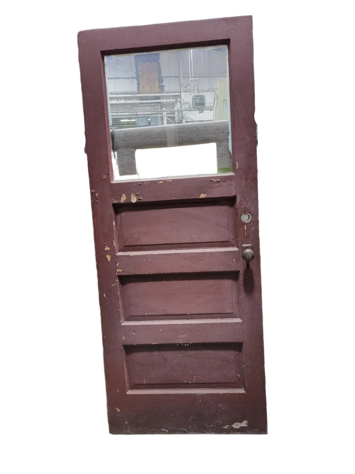 Antique 3-Panel Entry Door with Glass Lite – Dual-Finish
