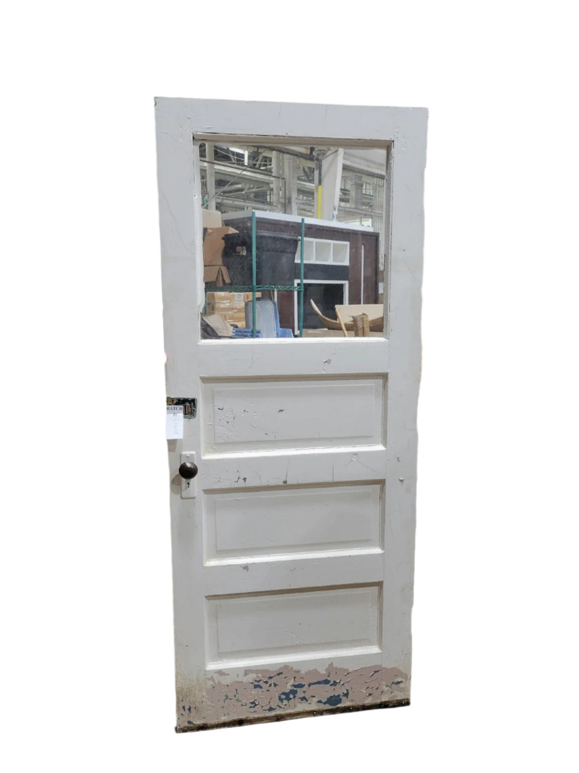 Antique 3-Panel Entry Door with Glass Lite – Dual-Finish