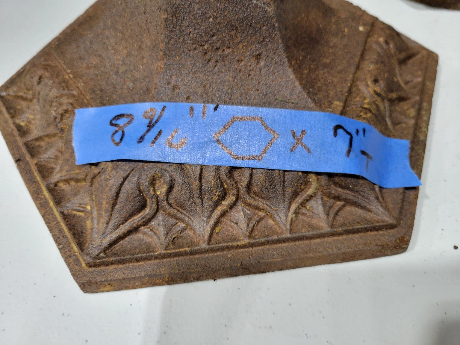 Antique Cast Iron Lamp Base and Top with Socket and Wiring Components