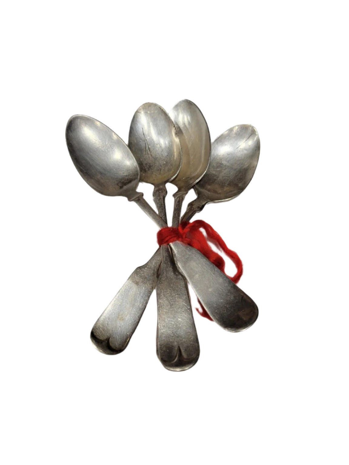 Set of 4 Vintage Silver-Plated Teaspoons – 6" Long