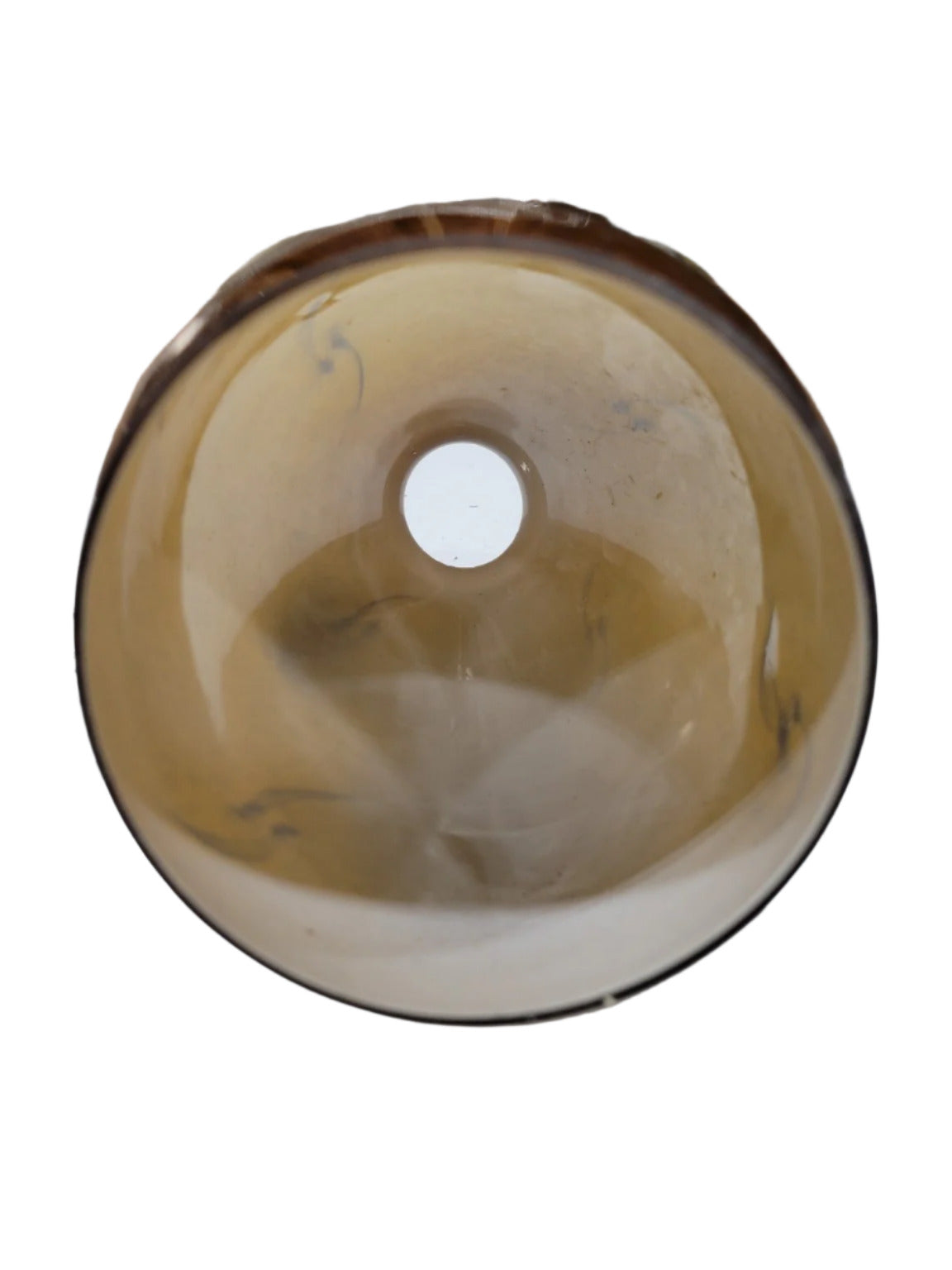 Contemporary Brown Swirl Glass Pendant Light Shade – Cased Glass