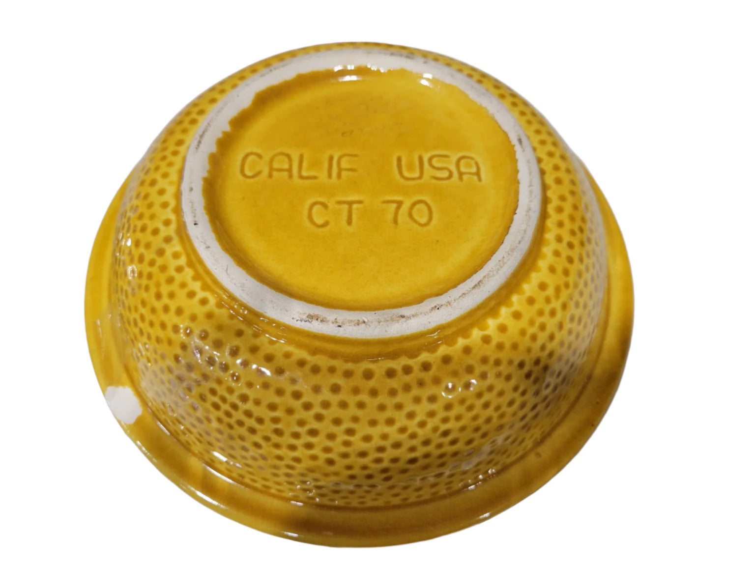Vintage California Pottery Lidded Jar – CT 70 Mustard Yellow