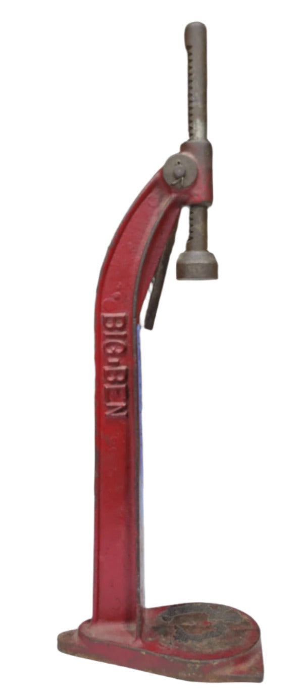 Vintage BIG BEN Cast Iron Bottle Capper – Red with Wood Handle