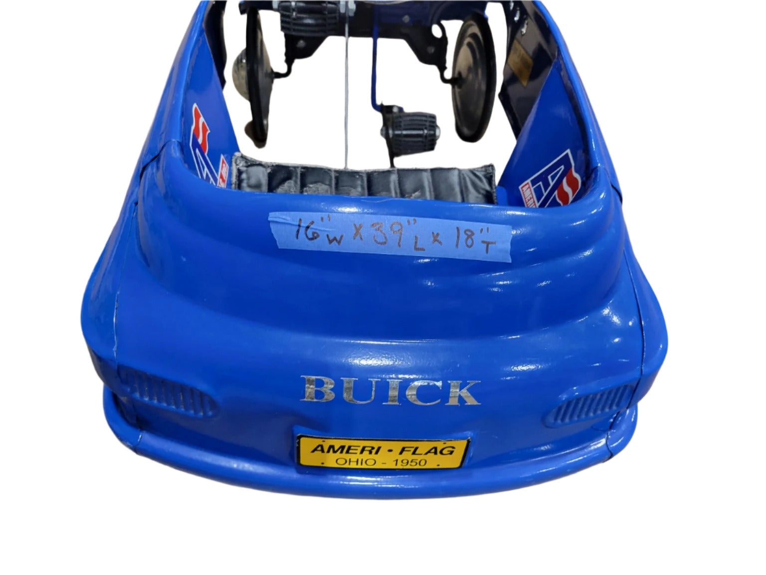 Restored 1950s Blue Buick Torpedo Pedal Car – Ameri-Flag Repro