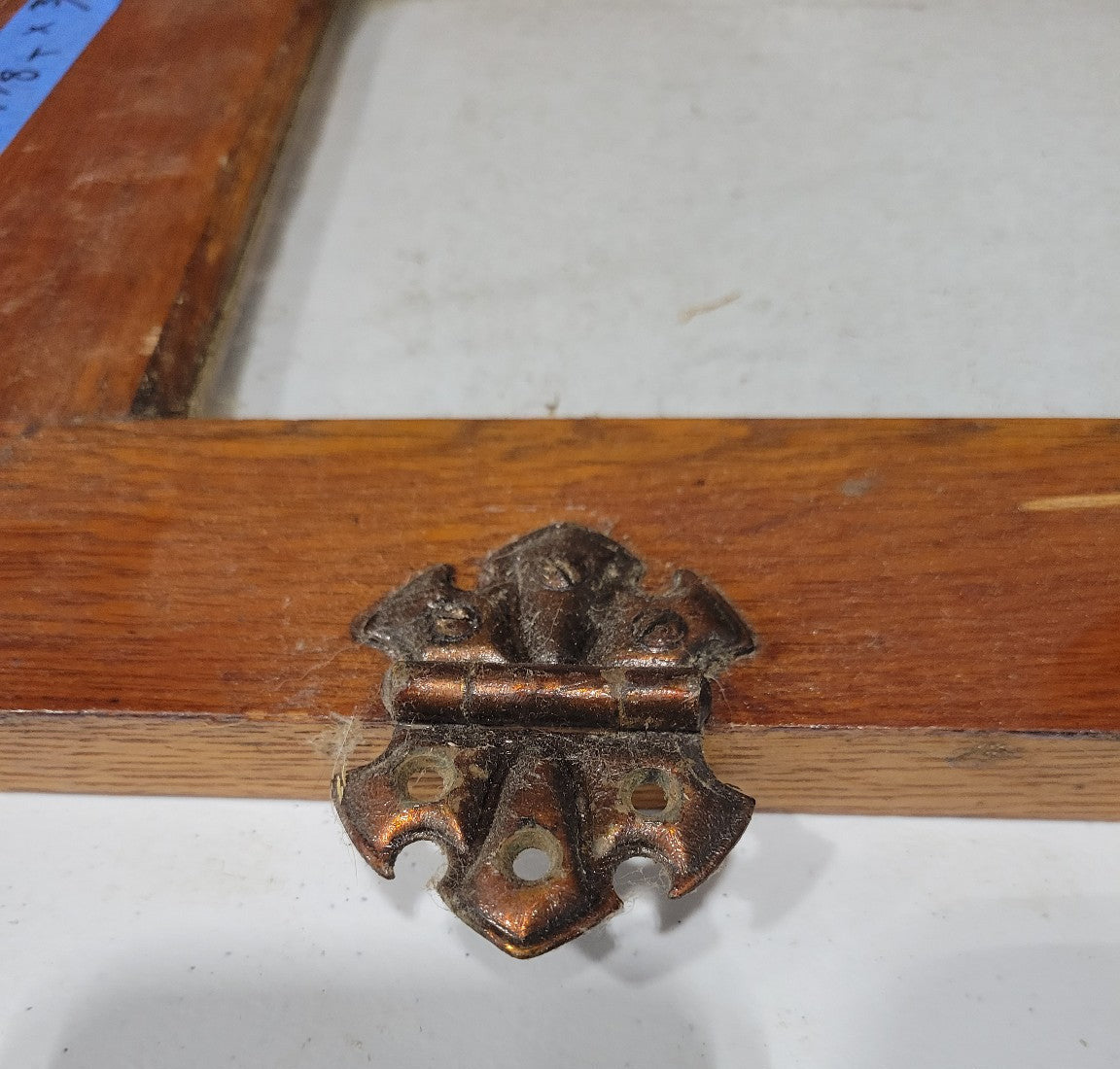 Pair of Antique Oak Cabinet Doors with Glass Panels