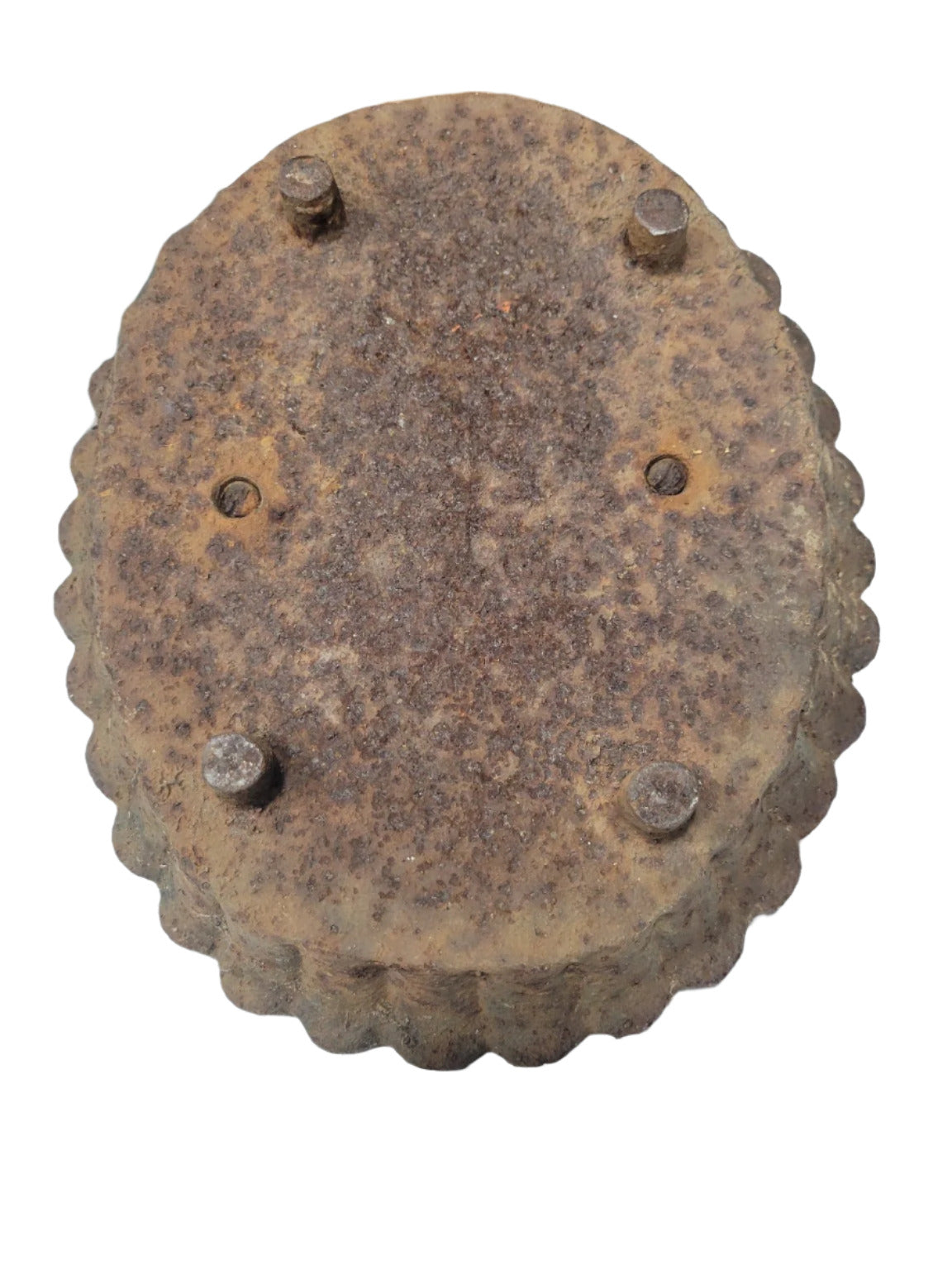 Antique Victorian Cast Iron Boot Scraper with Scalloped Drip Tray