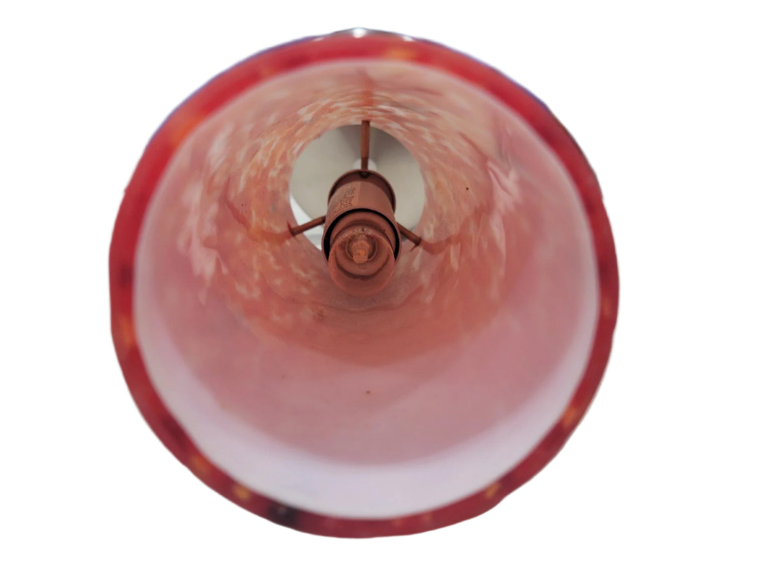Easylite Red Glass Pendant Light – 3" Ø x 8 ⅝" L with Escutcheon