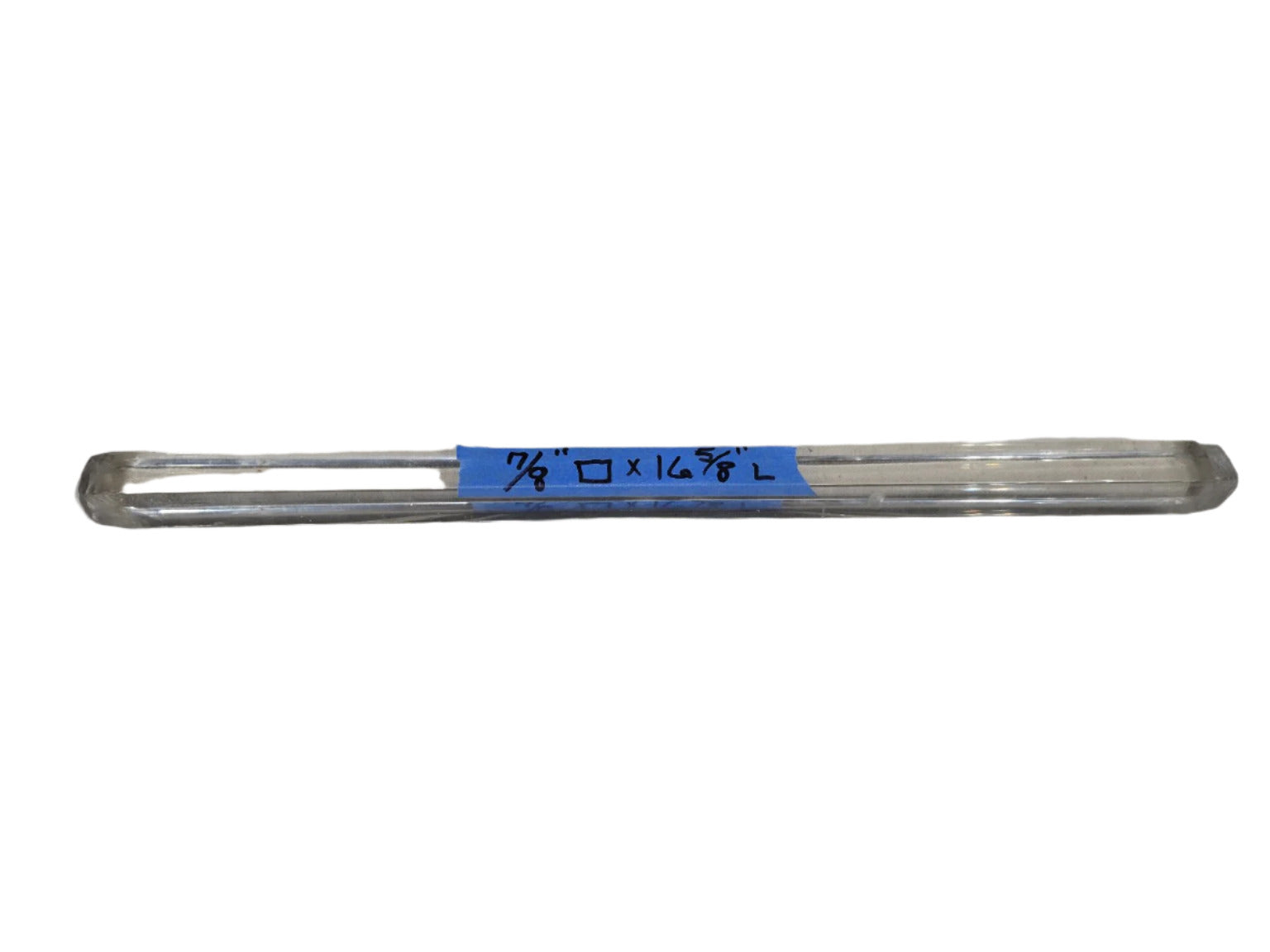 Clear Glass Towel Bar Rod – ⅞" Ø x 16 ⅝" L
