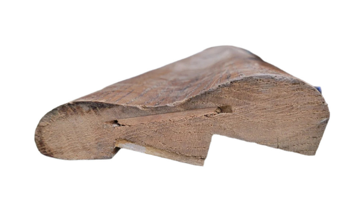 Reclaimed Oak Bar Rail Molding – 72" Bullnose Edge Trim